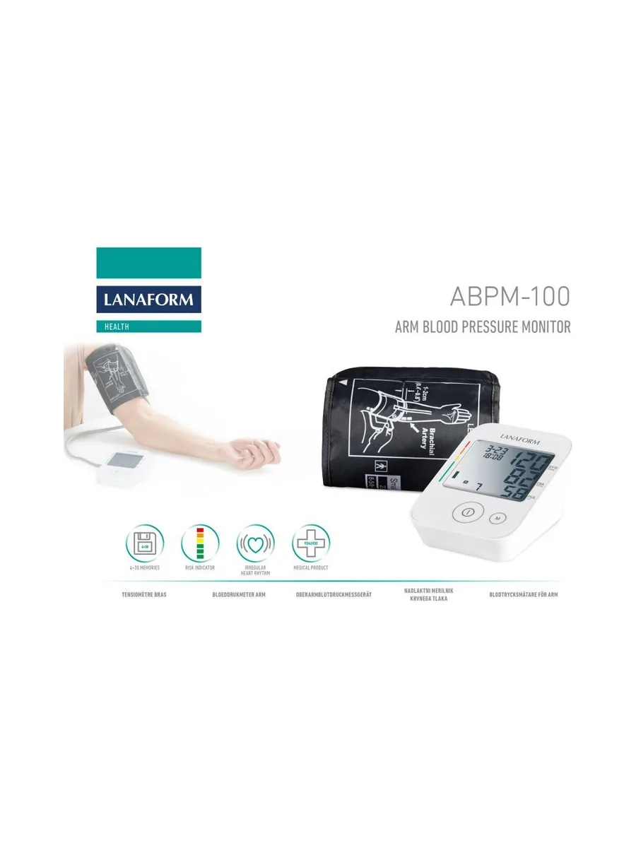 LANAFORM BLOOD PRESSURE MONITOR ARM ABPM100 5